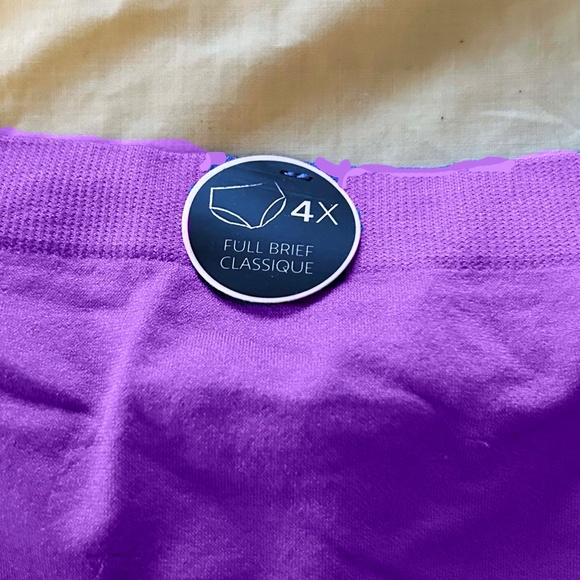 FULL BRIEFS, MICROFIBRE, VIOLET, SIZE 4X, SEAMLESS, ADDITION ELLE, TAGS ON, NEW - Picture 4 of 4